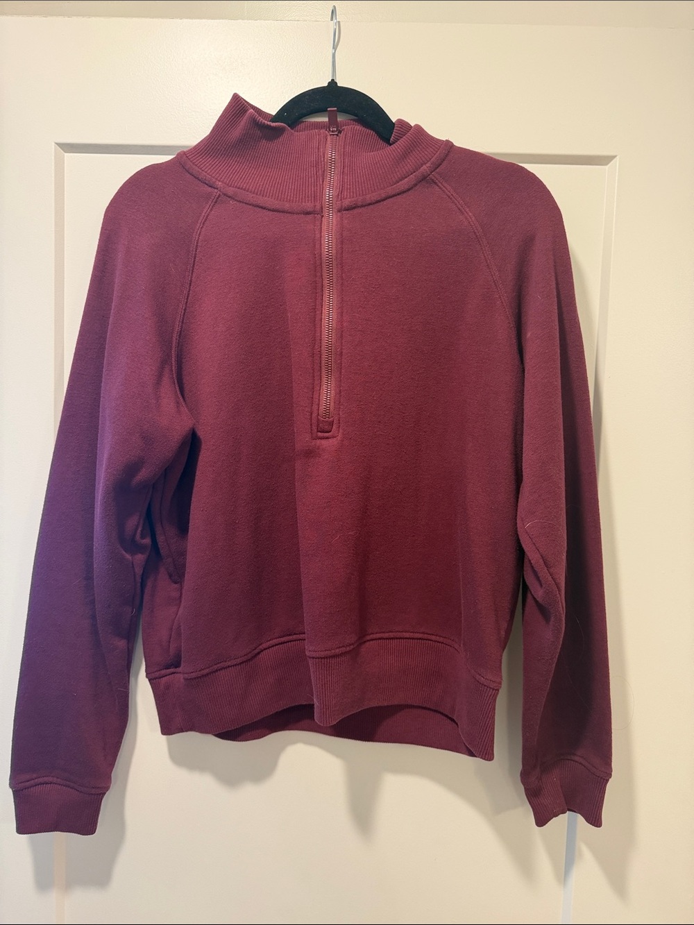 90 Degree By Reflex Women's Wine Half-Zip Turtleneck Pullover